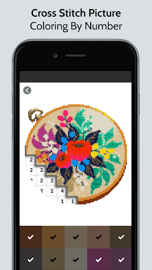 Cross Stitch Picture Coloring Screenshot 1