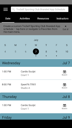 TruSelf Sporting Club Screenshot 2