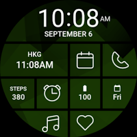 Green Black Tile Watch Face