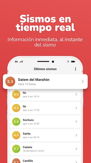 Sismos Perú - En tiempo real Screenshot 0