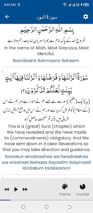 Surah Noor سورة النور Screenshot 3