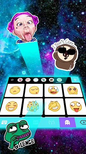 Galaxy Color 3d Keyboard Theme Screenshot 2