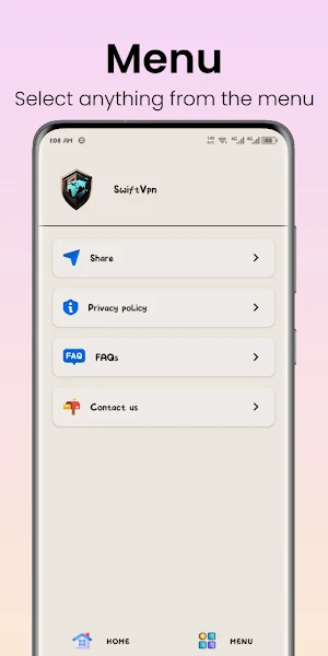Swift VPN: Fast, Lite & Secure Screenshot 1
