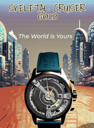 Skeletal Cruiser Gold Wear OS Screenshot 1