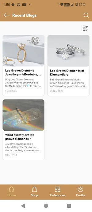 Diamondiary Lab Grown Diamonds Screenshot 0