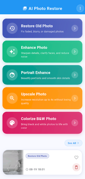 Memora: AI Photo Restore Screenshot 0