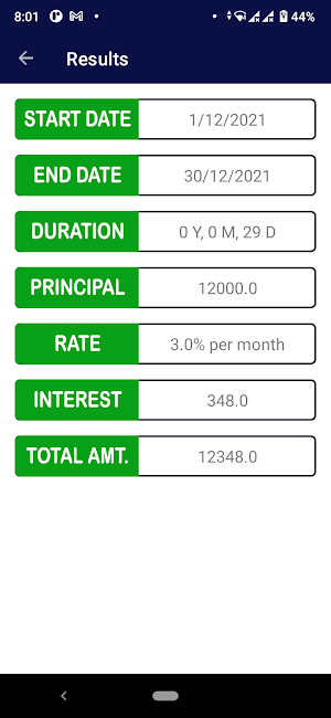 COMPOUND INTEREST DAILY Screenshot 1