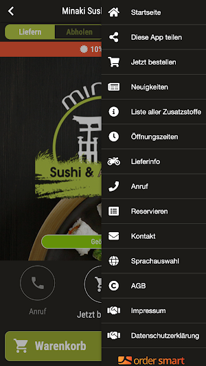 Minaki Sushi Asia Food Screenshot 2