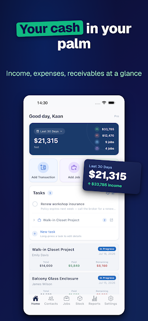 DueTab: Cash Book & Job Done Screenshot 1