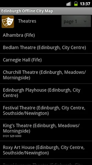Edinburgh Offline City Map Screenshot 1