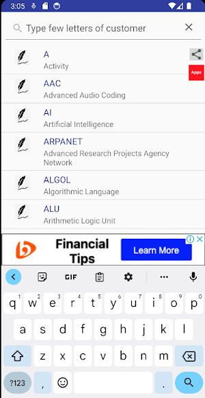 Abbreviations & Acronyms Screenshot 1