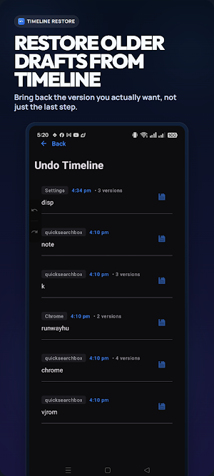 Universal Undo: Recover Text Screenshot 1