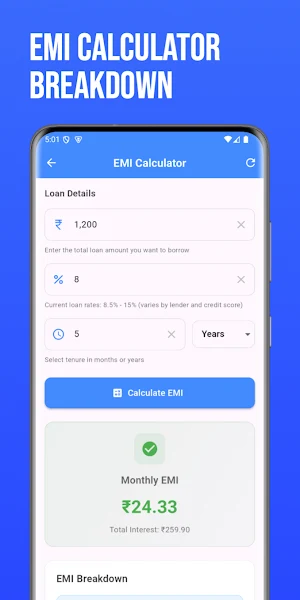 EMI Master Calc Screenshot 1