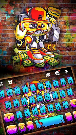 Punk Dj Graffiti Keyboard Theme Screenshot 0