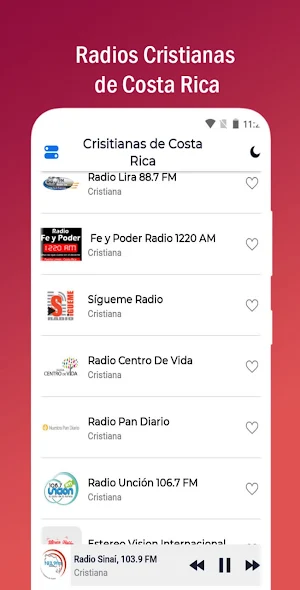 Radios Cristiana de Costa Rica Screenshot 2