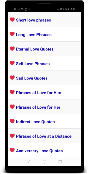 Love Quotes Screenshot 0