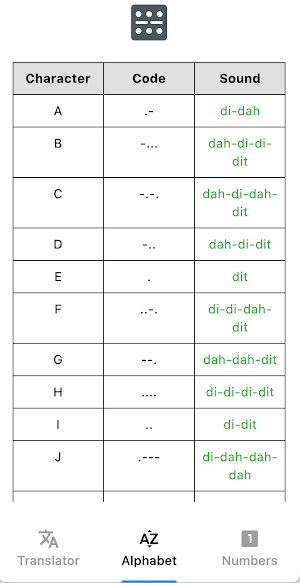 Morse Code Translator Screenshot 2