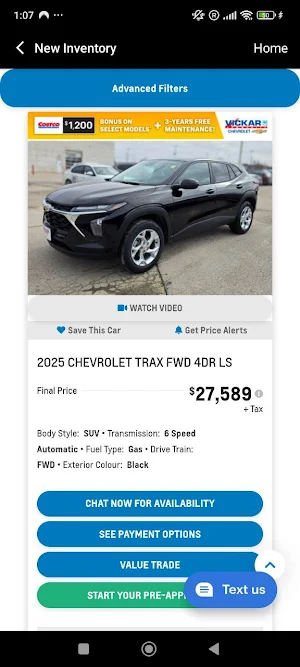 Vickar Chevrolet Screenshot 0