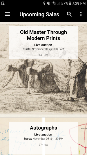 Swann Auction Galleries Screenshot 1