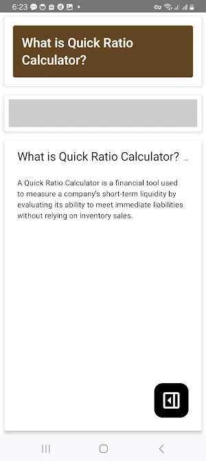 Quick Ratio Calculator Screenshot 1