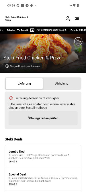 Steki Fried Chicken & Pizza Screenshot 0