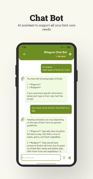 Wingora Birds Manager Screenshot 2