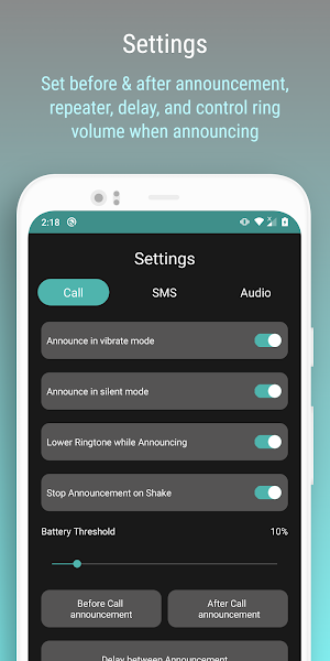 Phone Call Name Announcer Screenshot 2