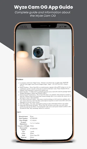 Wyze Cam OG App Guide Screenshot 1