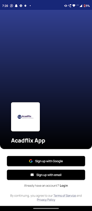 Acadflix App Screenshot 0