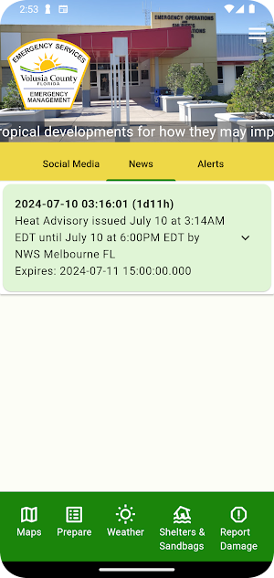Volusia Emergency Management Screenshot 2