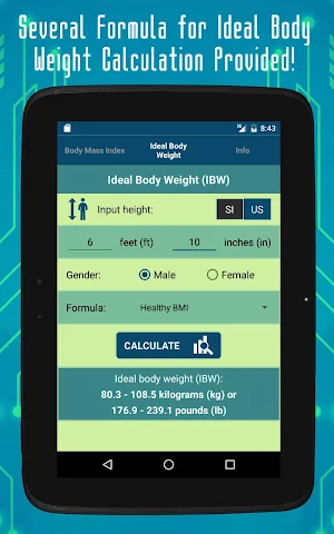 BMI Calculator App: Body Mass Index & Ideal Body Screenshot 0