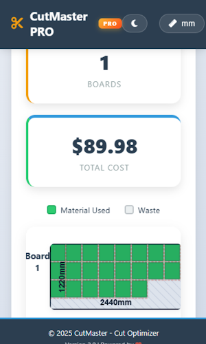CutMaster PRO: Cut Optimizer Screenshot 1