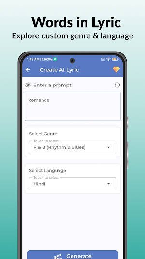 AI Lyric Generator Song Writer Screenshot 2
