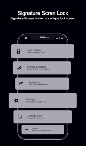 Signature Lock Screen Screenshot 0