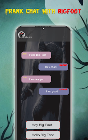 Bigfoot Fake Prank Text & Call Screenshot 0