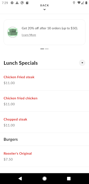 Roosters Diner Screenshot 2