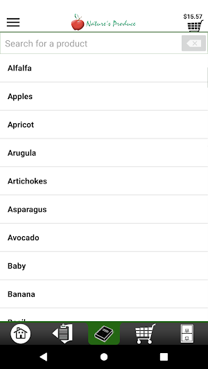 Nature's Produce Ordering Screenshot 2