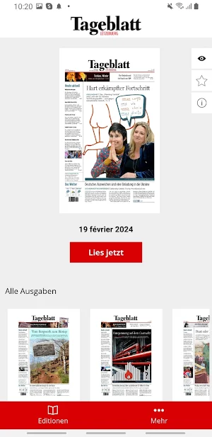Tageblatt E-paper Screenshot 1