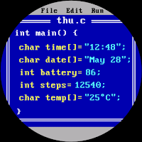 Retro C Compiler Watch Face