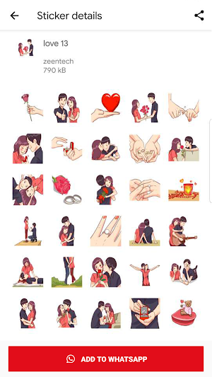 Love stickers WAStickerapps : Love sticker 2021 Screenshot 3