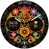 Papel picado analog watch face