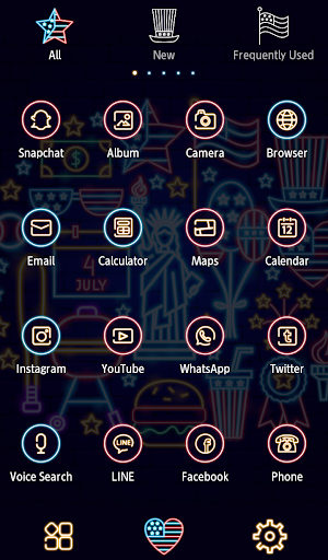 Neon America Theme +HOME Screenshot 2
