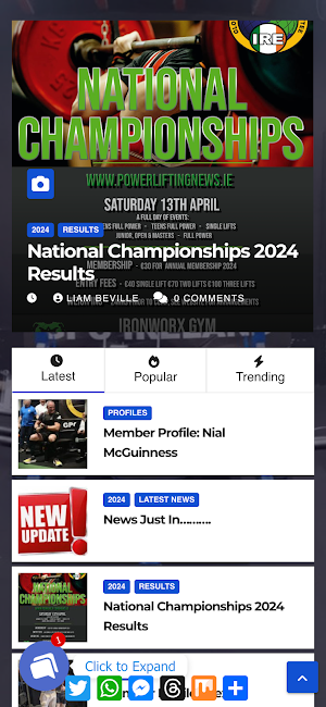 GPC Ireland Powerlifting Screenshot 0
