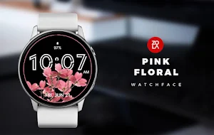 Pink Floral Watch Face screenshot 1