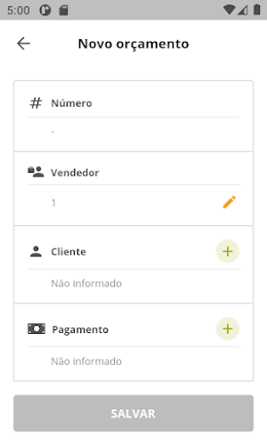 Ori Orçamento App Screenshot 2