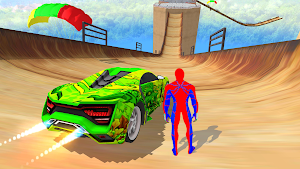 Car Games Superhero Car Stunts Screenshot 0