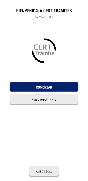 CERT Tramites Screenshot 0