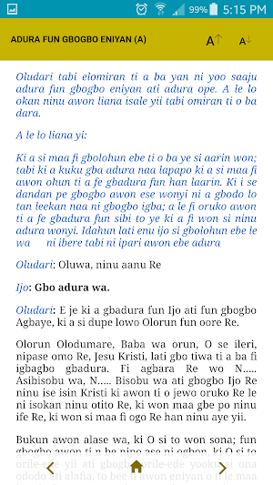 Yoruba Liturgy (Church of Nigeria, Anglican Comm) Screenshot 1