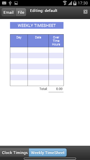 Employee Timecard Screenshot 3