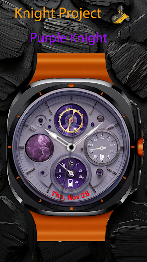 Purpel Knight Watch Face Screenshot 2
